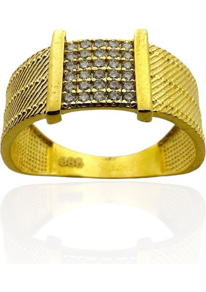 Trabzon Hasır Taşlı 14 Ayar Altın Yüzük