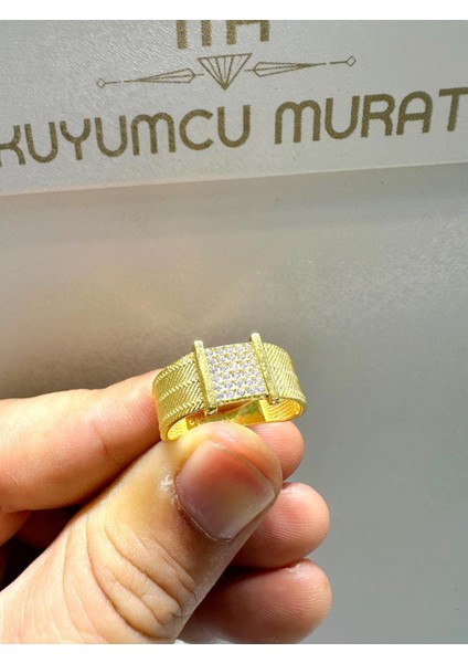 Trabzon Hasır Taşlı 14 Ayar Altın Yüzük modelleri