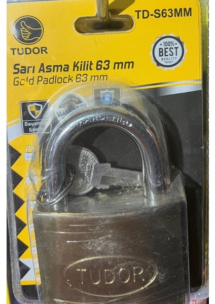 Asma Kilit NO63 Sarı Tudor fiyatları