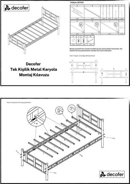 Smyrna Tek Kişilik Siyah Metal Karyola fırsatları