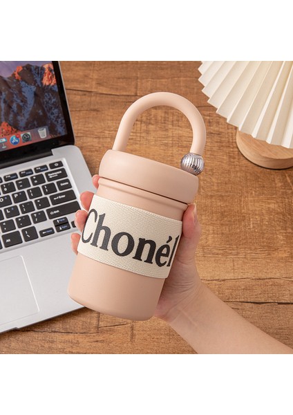 400ML Küçük Kokulu Termos Bardak 316 Gıda Sınıfı Kahve Fincanı Taşınabilir Yaratıcı Basit El Fincan Yüksek Görünüm Değeri Rahat Fincan (Yurt Dışından)