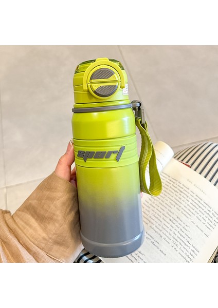 750ML2024 Seçilen Paslanmaz Çelik Kahve Fincanı Büyük Kapasiteli Yalıtımlı Saman Taşınabilir Saman Bardağı Açık Spor Su Isıtıcısı (Yurt Dışından)