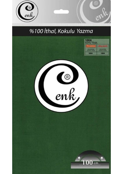 Düz Renk 100 cm Poşetli Yazma - 0301 - 1004-KOYU Yeşil-98