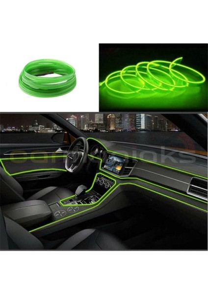 Eraks Car Accesories Araç Içi Torpido Ledi Şerit Led Ip Led Neon Yeşil 2 Metre