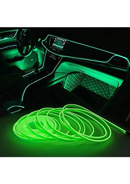 Eraks Car Accesories Araç Içi Torpido Ledi Şerit Led Ip Led Neon Yeşil 2 Metre