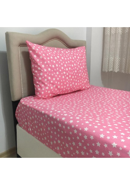 Tek Kişilik Ara Beden Lastikli Çarşaf Takımı 120X200 Yıldız Desen