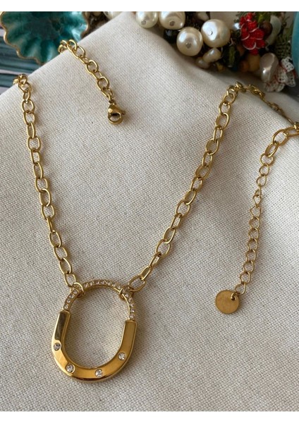 Çelik Gold Tffny Model Kolye