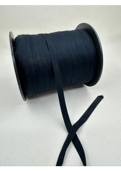 1 cm Polyester Balıksırtı Şerit-5 Metre-Parlament Mavi