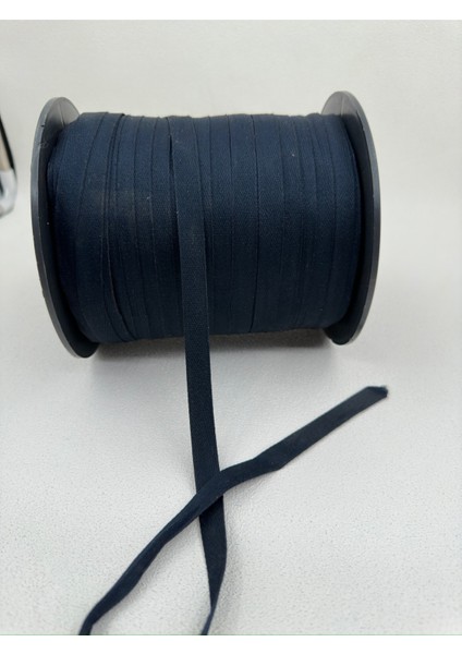 1 cm Polyester Balıksırtı Şerit-5 Metre-Parlament Mavi