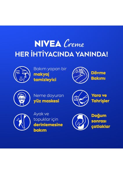 NIVEA Creme 30ml, Bakım Yapan Koruma, Uzun Süreli Yoğun Nemlendirici, El Yüz Ve Vücut, Yumuşak Cilt Hissi