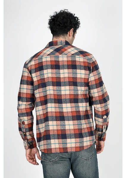 Cruz Erkek Dokuma Uzun Kol Gömlek Kiremit-Ekru fırsatları