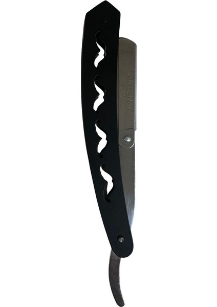 Kapaklı Jilet Takılabilir Mat Çelik Sakal Usturası - Paslanmaz Mat Gümüş/siyah