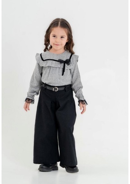 Yıldızlı Bluz Pantolonlu Kız Çocuk Takım