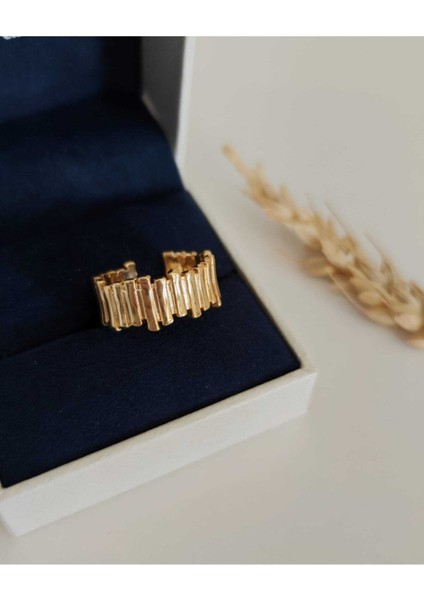 Gold Ayarlanabilir Zikzak Model Yüzük
