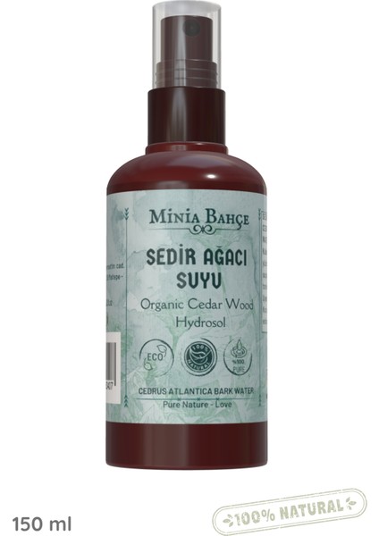 Minia Bahçe  Sedir Ağacı Suyu -Yağlı- %100 Doğal, 150ML