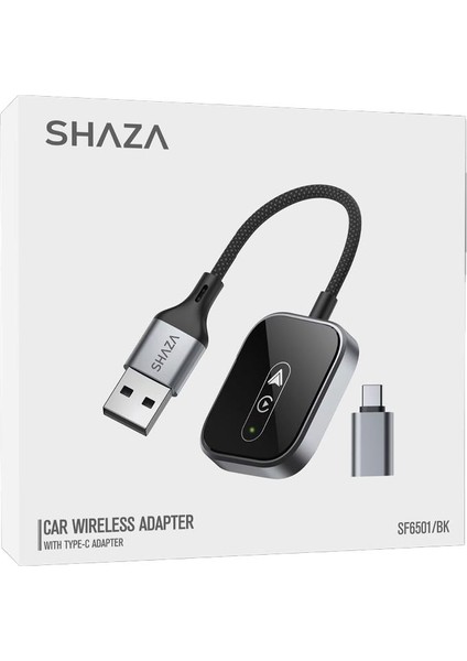 Araç Içi Android ve Apple Cihazlar ile Uyumlu Kablosuz Carplay ve Android Oto Multimedya Dönüştürücü