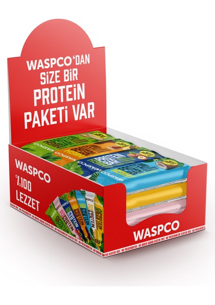 Yüksek Protein Bar 50g Karma Kutu 10 Adet (5 Çeşit)