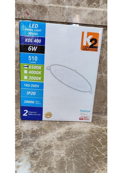 LED Panel 6 W Beyaz Işık Spot Lamba (50 Adet )