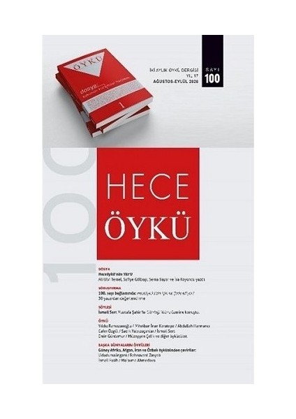 Hece Öykü 100. Sayı Ağustos-Eylül 2020