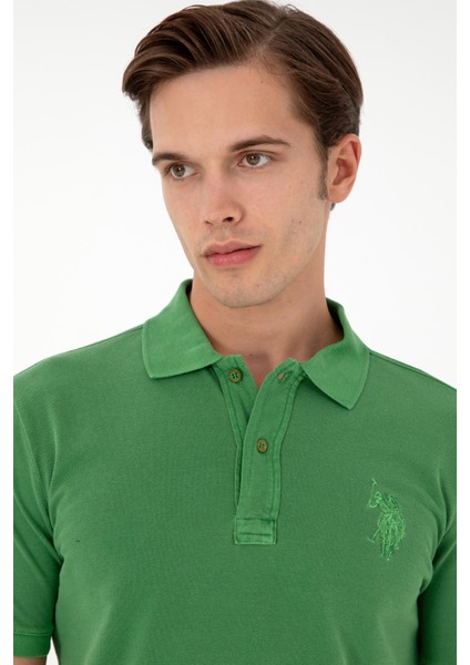 U.S. Polo Assn. 50294207-VR054 Erkek Yeşil Basic T-Shirt