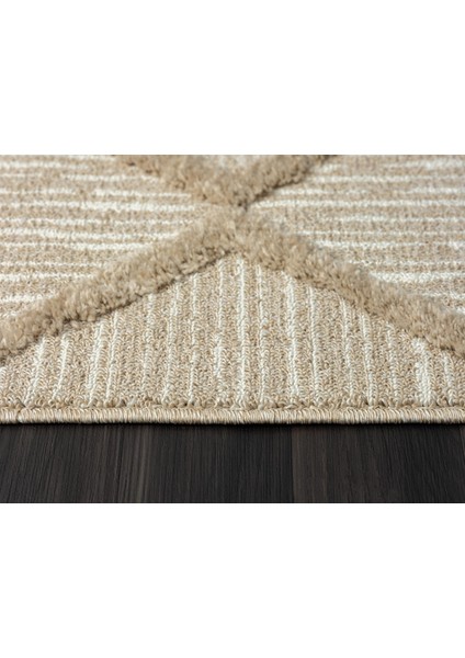 Loop LP005A Bej Halı Dekoratif Sisal Bukle Tozsuz Antialerjik Modern Salon Halısı Koridor Iskandinav