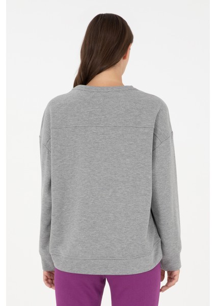 Kadın Gri Melanj Sweatshirt 50296919-VR086