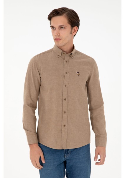 Erkek Haki Gömlek Basic 50293980-VR027