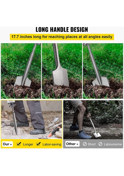 Kil Kürek, 19.6x4.3 Inç Sds-Max Sap, 40CR Çelik Matkap Ucu Çakıl, Donmuş Toprak Için Hendek Kazma ve Kazma Kürek Ucu (Yurt Dışından) indirimleri