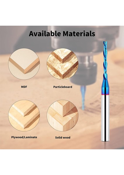 Aşağı Kesim Spiral Freze Ucu 1/4 Inç Şaft, 1/8 Inç Kesme Çapı, Ahşap Kesim, Oyma Için Ekstra Uzun 3 Inç Katı Karbür (Yurt Dışından) modelleri