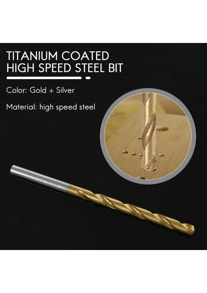 50 Adet Titanyum Kaplamalı Yüksek Hız Çelik Matkap Ucu Seti Aracı 1/1.5/2/2.5/3mm (Yurt Dışından)