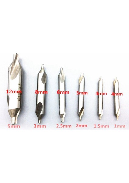 6 Adet Hss Kombine Merkez Matkap Ucu Seti Havşa 60 Derece Açı 5/3/2.5/2/1.5/1 mm (Yurt Dışından)