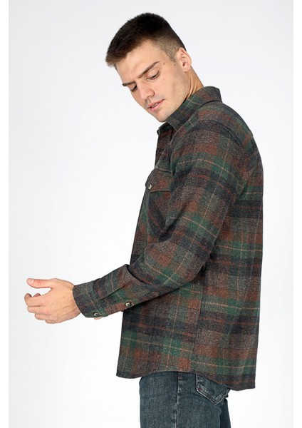 Donas Erkek Dokuma Uzun Kol Gömlek Yeşil modelleri