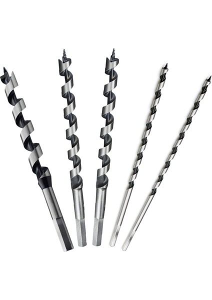 5 Adet 230MM Hex Shank Ekstra Uzun Nokta Büküm Burgu Ahşap Matkap Uçları Seti Ağaç Işleme Büküm Matkap Ucu Araç Seti 6 8 10 12 14MM (Yurt Dışından)