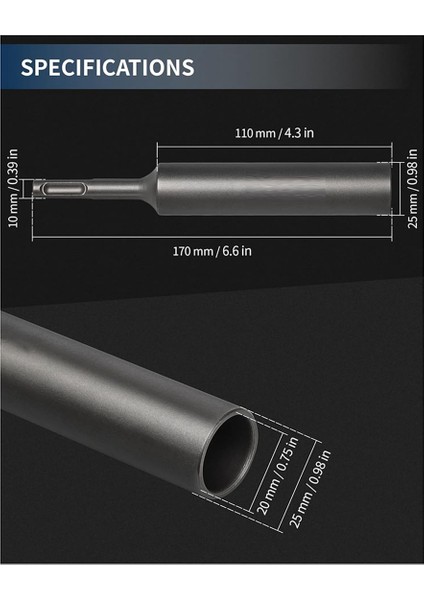 Sds Plus 5/8 Inç ve 3/4 Inç Toprak Çubukları Için Topraklama Çubuğu Sürücüsü, Entegre Topraklama Çubuğu Sürücüsü Adaptör Matkabı (Yurt Dışından) fiyatları