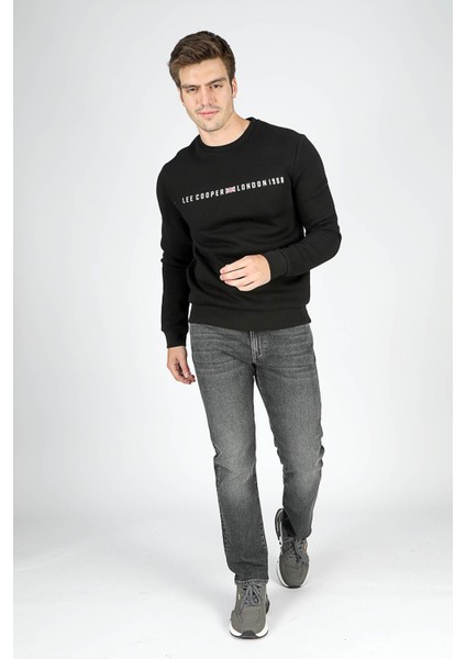 Steward Erkek O Yaka Sweatshirt Siyah