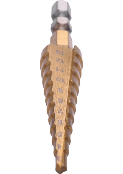 1/4 Inç Hex Shank Hss Yüksek Hız Çeliği Titanyum Kaplamalı Adım Matkap Ucu 3-13MM (Yurt Dışından)
