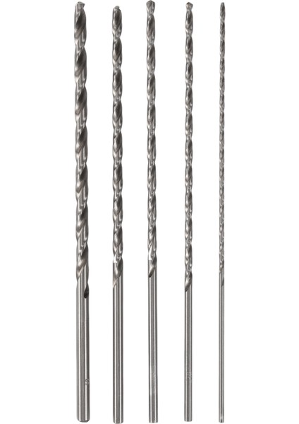 5 Adet Ekstra Uzun Yüksek Hız Çeliği Matkap Ucu Setleri Düz Saplı Büküm Matkap Ucu Aracı 2-5mm Ahşap (Yurt Dışından)