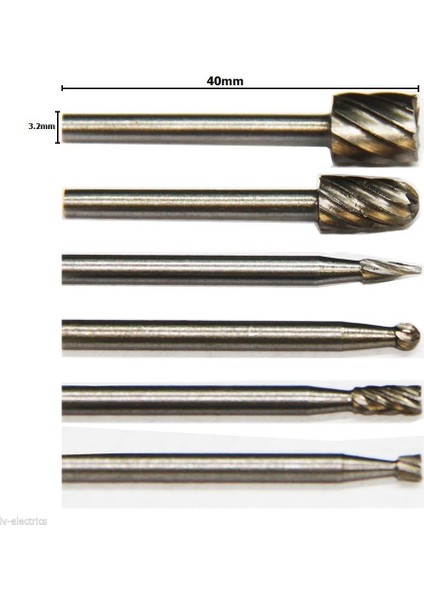 6pcs Hss Döner Çoklu Takım Çapak Yönlendirme Yönlendirici Bit Değirmen Kesici Eki Dremel Için (Yurt Dışından)