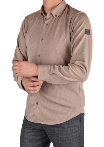 Adv 2024-01 Örme Likra Gömlek/sütlü Kahve/s modelleri