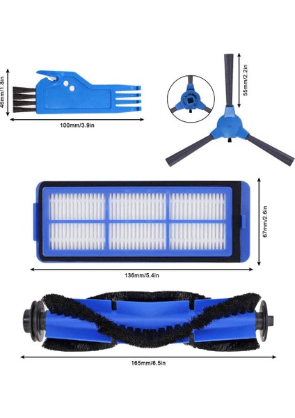 Yedek Parçalar Ana Fırça Yan Fırça Hepa Filtresi Eufy Robovac 11S Max 15C Max Elektrikli Süpürge Aksesuarları (Yurt Dışından) fırsatları