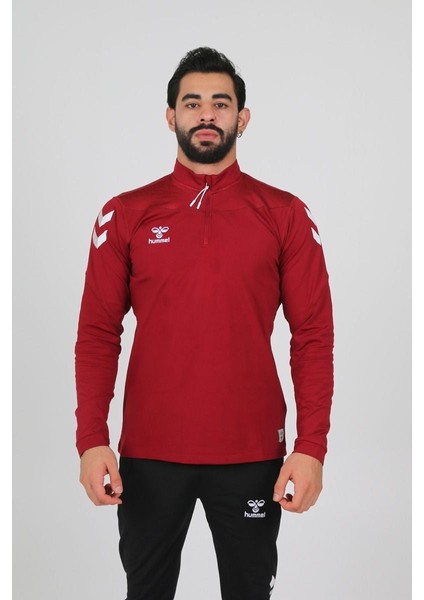 (7 Farklı Renk) Oregon Half Zip Sweatshirt Eşofman Üstü Bordo - 3xl