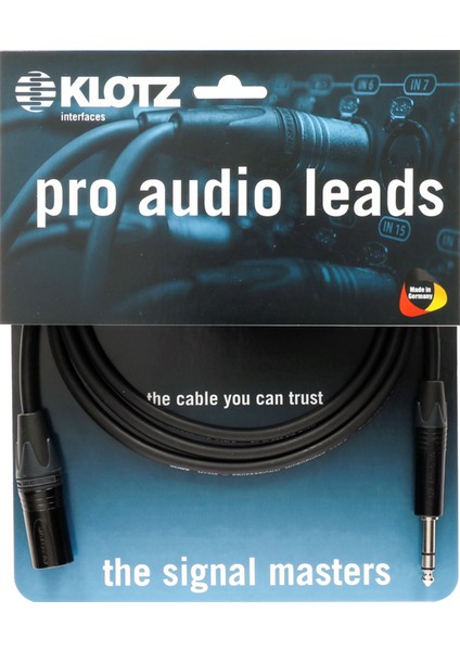 M1 MY206 TRS x Male XLR Neutrik Uçlu Siyah 2mt Balanslı Kablo modelleri