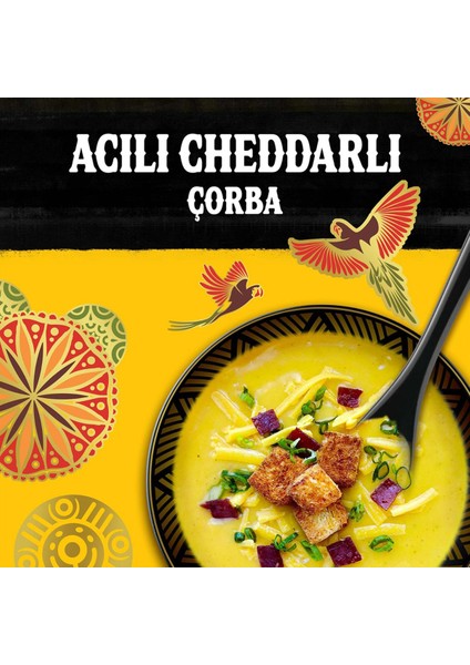 Acılı Cheddarlı Çorba 4 Kişilik 74 gr x 5