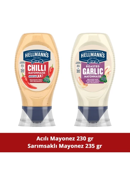 Sarımsaklı Mayonez 235 gr + Acılı Mayonez 230 gr