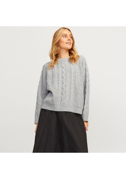 Kadin Desenli Bisiklet Yaka Örme Kazak - Josie modelleri