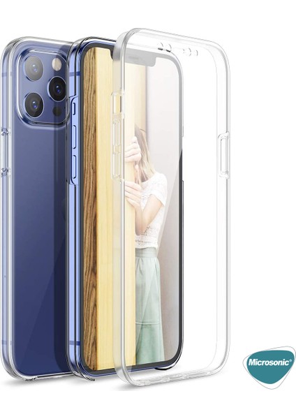 iPhone 14 Pro Max Kılıf 6 Tarafı Tam Full Koruma 360 Clear Soft Şeffaf