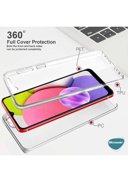 Samsung Galaxy A25 Kılıf 6 Tarafı Tam Full Koruma 360 Clear Soft Şeffaf