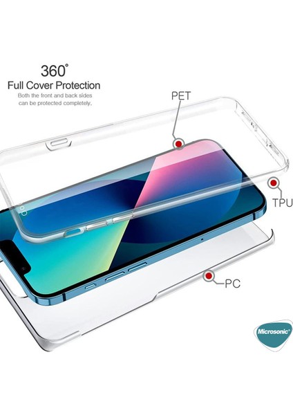 iPhone 14 Kılıf 6 Tarafı Tam Full Koruma 360 Clear Soft Şeffaf modelleri