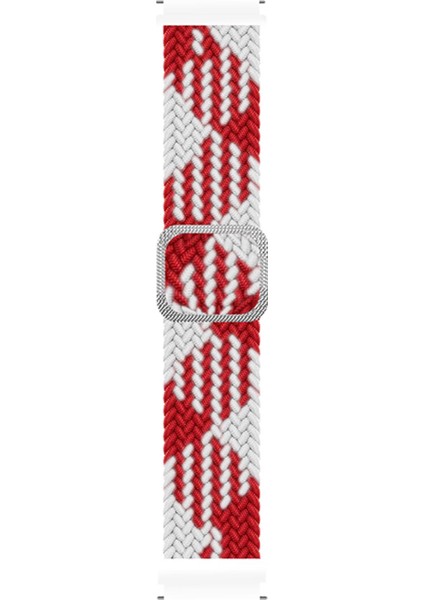 Xiaomi Redmi Watch 5 Active Kordon Braided Loop Band Kırmızı Beyaz