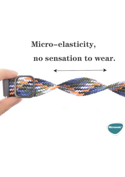 Xiaomi Redmi Watch 5 Active Kordon Braided Loop Band Kırmızı Beyaz